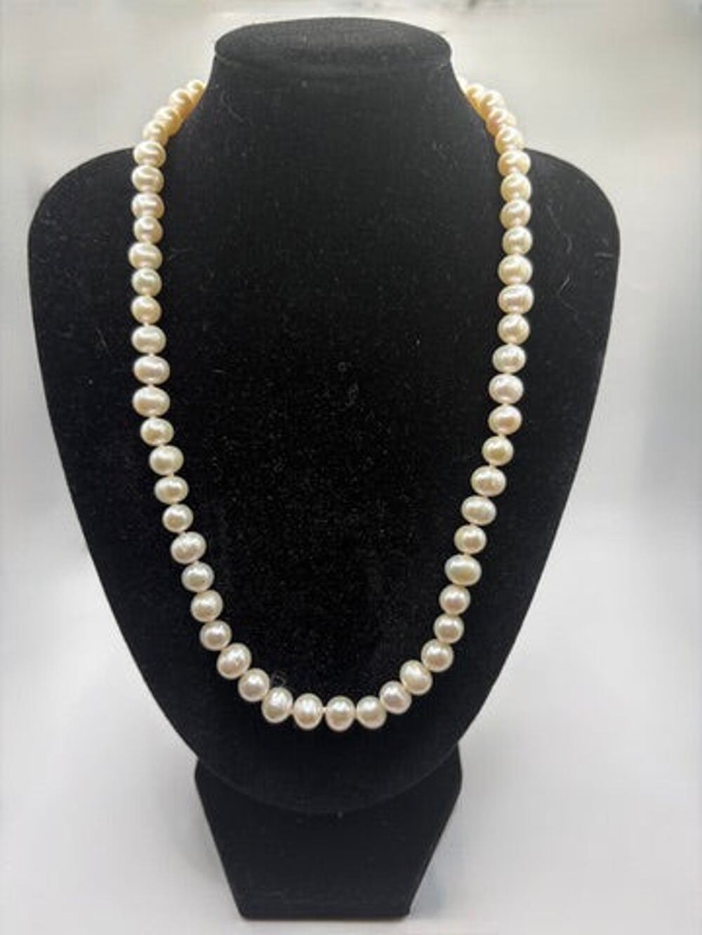Genuine Single 17" Strand 6-8MM Pearl Necklace NWT